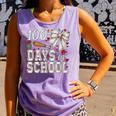 100 Days Of School Baseball 100th Day Of School Coquette Bow Comfort Colors Tank Top Lagoon