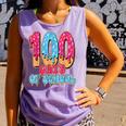 100 Days Of School Baseball Drip 100th Day Of School Comfort Colors Tank Top Lagoon