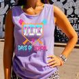 100 Days Of School Baseball Ice Cream Drip 100th Day School Comfort Colors Tank Top Lagoon