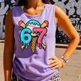 67 Baseball Ice Cream Drip Player Comfort Colors Tank Top Lagoon