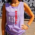 American Flag Baseball Team Baseball Player Baseball Comfort Colors Tank Top Lagoon