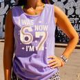 Baseball 7th Birthday 6 7 Years Old I Was 6 Now I'm 7 Comfort Colors Tank Top Lagoon