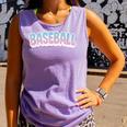 Baseball Bubble Letter Comfort Colors Tank Top Lagoon