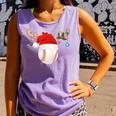 Baseball Christmas Reindeer Santa Hat Sports Player Xmas Comfort Colors Tank Top Lagoon