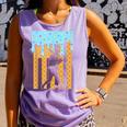 Baseball Drip Dripping Ice Cream Sport Player American Flag Comfort Colors Tank Top Lagoon