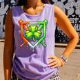Baseball Drip Ice Cream St Patricks Day Shamrock Lucky Comfort Colors Tank Top Lagoon