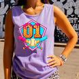 Baseball Drip Jersey Number 1 For Players & 1th Birthday Comfort Colors Tank Top Lagoon