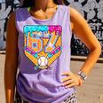 Baseball Drip Number 67 Ice Cream Home Plate Drip Comfort Colors Tank Top Lagoon