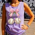 Baseball Girls Women Coquette Pink Bow Baseball Comfort Colors Tank Top Lagoon Baseball Girls Women Coquette Pink Bow Baseball Comfort Colors Tank Top Lagoon
