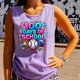 Baseball Ice Cream Drip 100 Days Of School Student Teacher Comfort Colors Tank Top Lagoon