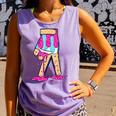 Baseball Ice Cream Drip Boys Glove Sprinkles Baseball Lover Comfort Colors Tank Top Lagoon