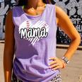 Baseball Mama Scribble Heart Baseball Mom Sports Team Tball Comfort Colors Tank Top Lagoon