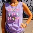 Baseball Mimi Era Bows Baseball Mom Women Comfort Colors Tank Top Lagoon