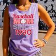 Baseball Mom Since 1990 Comfort Colors Tank Top Lagoon