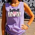 Baseball Mom Coquette Women Girls Baseball Mama Comfort Colors Tank Top Lagoon