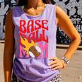 Baseball Mom Game Day Trendy Pink Leopard Mama Premium Comfort Colors Tank Top Lagoon