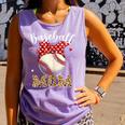 Baseball Mom Headband Leopard Baseball Ball Mother's Day Comfort Colors Tank Top Lagoon