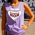 Baseball Mom Heart Love Mother's Day Game Day Support Comfort Colors Tank Top Lagoon