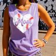 Baseball Mom Heart Mother's Day Mom Grandma Mama Boys Girls Comfort Colors Tank Top Lagoon
