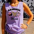 Baseball Mom Leopard Heart Game Day Love Mommy Comfort Colors Tank Top Lagoon