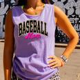 Baseball Mom Leopard Baseball Mama Life Girls Women Baller Premium Comfort Colors Tank Top Lagoon