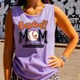 Baseball Mom Orange Varsity Baseball Mama Cute Mother's Day Comfort Colors Tank Top Lagoon