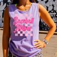 Baseball Mom And Pink Grid Sports Mother Mama Player Comfort Colors Tank Top Lagoon