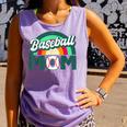 Baseball Mom Rainbow Game Day Comfort Colors Tank Top Lagoon
