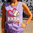 Baseball Nana Baseball Heart Family Matching Comfort Colors Tank Top Lagoon