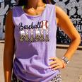 Baseball Nini Women BallPark Nini Baseball Mom Mother's Day Comfort Colors Tank Top Lagoon