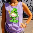 Baseball Player Ice Cream Drip Shamrocks St Patrick's Day Comfort Colors Tank Top Lagoon