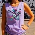 Baseball Skeleton Ice Cream Drip Baseball Boys Youth Comfort Colors Tank Top Lagoon