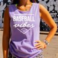 Baseball Vibes Baseball Mom Life Women Baseball Vibes Comfort Colors Tank Top Lagoon