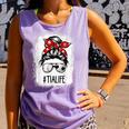 Bleached Tia Life Soccer Messy Bun Baseball Game Day Comfort Colors Tank Top Lagoon Bleached Tia Life Soccer Messy Bun Baseball Game Day Comfort Colors Tank Top Lagoon