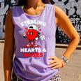 Boys Valentines Baseball Drip Icecream Stealing Hearts Kids Comfort Colors Tank Top Lagoon