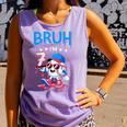 Bruh I'm 7 Baseball Ice Cream Drip It's My 7th Birthday Comfort Colors Tank Top Lagoon