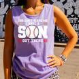 You Can't Scare Me I Have a Son Baseball Mom Comfort Colors Tank Top Lagoon