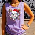 Christmas Baseball Santa Hat For Baseball Players Fans Comfort Colors Tank Top Lagoon