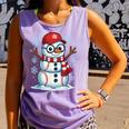 Christmas Baseball Snowman Xmas Pajamas Women Men Boys Comfort Colors Tank Top Lagoon