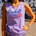 Cute Baseball Mom Heart Matching Mama Mother's Day Women's Comfort Colors Tank Top Lagoon