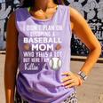 I Didn't Plan On Becoming a Baseball Mom Mother's Day Comfort Colors Tank Top Lagoon