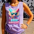 Drip Happens Baseball Ice Cream Bat And Ball With Sunglasses Comfort Colors Tank Top Lagoon Drip Happens Baseball Ice Cream Bat And Ball With Sunglasses Comfort Colors Tank Top Lagoon
