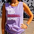 Eat Sleep Baseball Repeat Baseball Player Comfort Colors Tank Top Lagoon