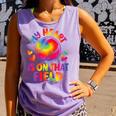 My Heart Is On That Field Cute Baseball Mom Women Comfort Colors Tank Top Lagoon