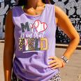 My Heart Is On That Field Mother's Day Baseball Mom Women Comfort Colors Tank Top Lagoon