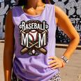 Home Run Baseball Mom Comfort Colors Tank Top Lagoon