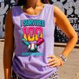HUGvyn I Survived 100 Days Baseball Teacher Ice Cream Drip Comfort Colors Tank Top Lagoon HUGvyn I Survived 100 Days Baseball Teacher Ice Cream Drip Comfort Colors Tank Top Lagoon