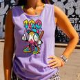 Ice Cream Drip Baseball Party 100 Days Of School Teacher Comfort Colors Tank Top Lagoon