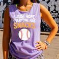 I Just Hope Everyone Has Snacks Baseball Game Day Fan Comfort Colors Tank Top Lagoon I Just Hope Everyone Has Snacks Baseball Game Day Fan Comfort Colors Tank Top Lagoon