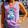 L7 Weenie Baseball Softball Comfort Colors Tank Top Lagoon